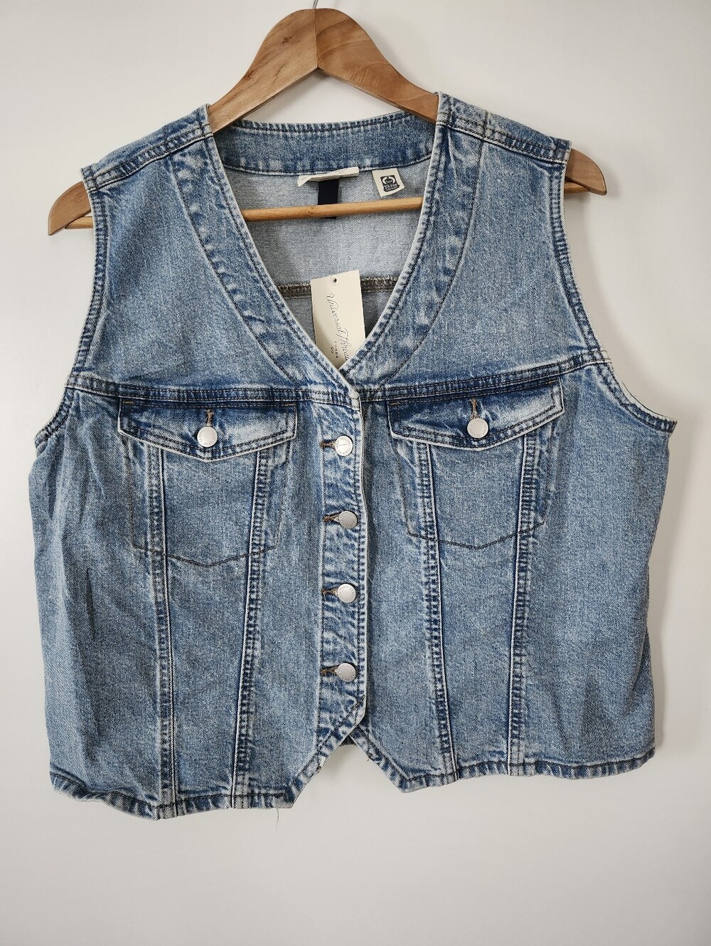Universal Thread  Women's Size XL Western Boho Utility Festival Denim Vest Top